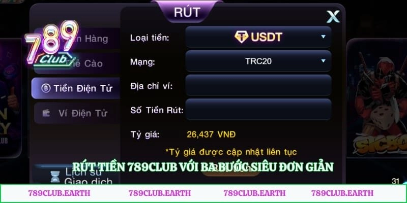 Rút tiền 789club với ba bước siêu đơn giản